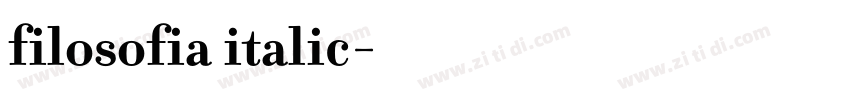 filosofia italic字体转换